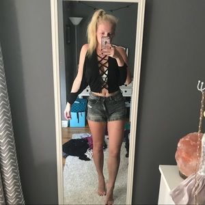 nwt long sleeve crop top